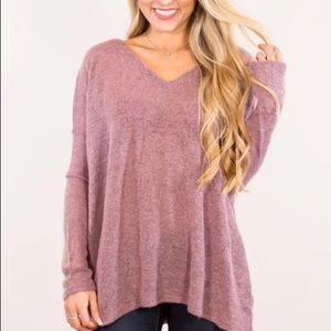 Dusky Rose V neck Piko